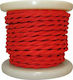 Elvhx Textile Υφασμάτινο Καλώδιο 2x0.75mm² 10m Στριφτό σε Κόκκινο Χρώμα EL338021
