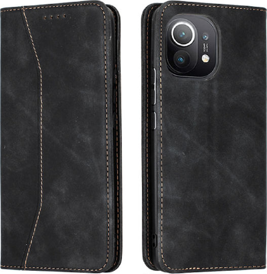 Bodycell PU Leather Brieftasche Synthetisches Leder Schwarz (Xiaomi Mi 11)