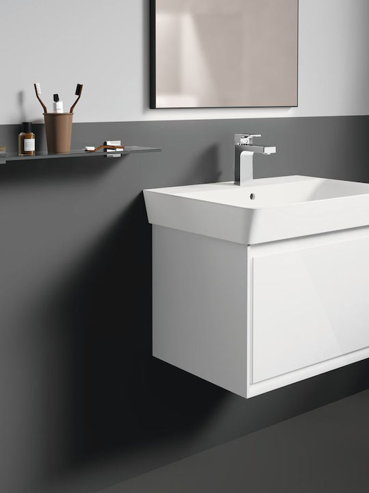 Ideal Standard Iom Square Επιτοίχια Ραφιέρα Μπάνιου Γυάλινη 52x12x4.5cm Διάφανη