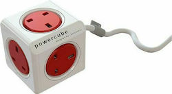 Allocacoc PowerCube 5 Θέσεων με Καλώδιο 1.5m/ Κόκκινο Allocacoc PowerCube 5 Θέσεων με Καλώδιο 1.5m/ Κόκκινο