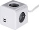 Allocacoc PowerCube 4 Θέσεων με 2 USB-A και Καλώδιο 3m