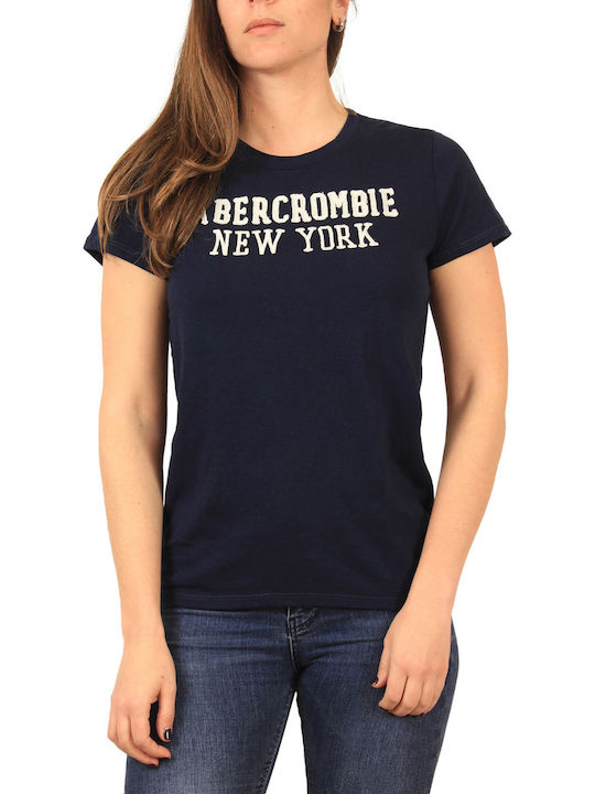 Abercrombie & Fitch Γυναικείο T-shirt Navy Μπλε