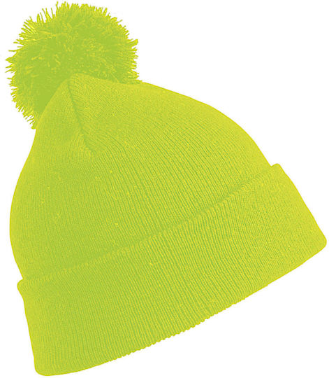 Knitted Beanie Cap Yellow