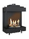 Kratki Leo LP 76 62 G31 37 MBAR Ενεργειακό Τζάκι Ξύλου 5.1kW Τρίπλευρο με Σταθερή Πόρτα