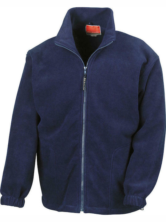 Result Active Men's Long Sleeve Promotional Cardigan Navy Blue