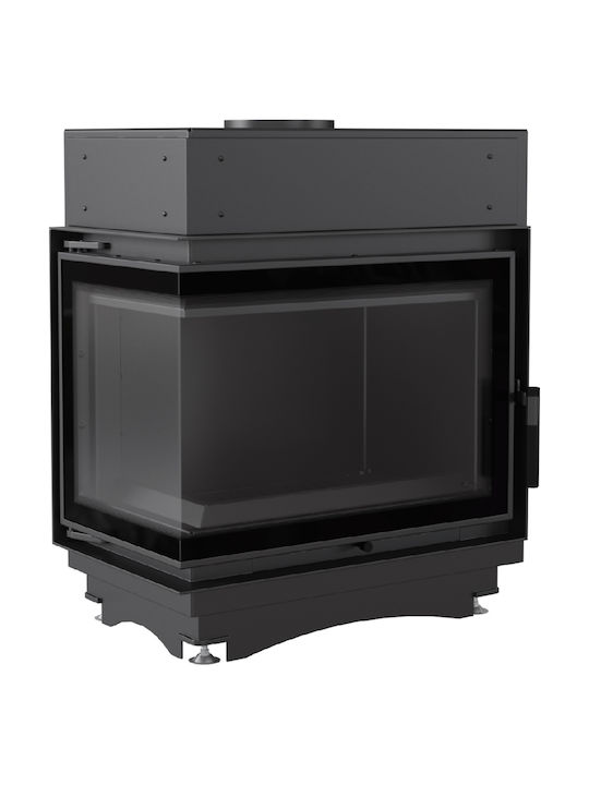 Kratki Maja PW BL 12 BS W DECO Șemineu cu inserție Lemn 8kW Colțul stâng cu o ușă care se deschide Rezervor de expansiune închis