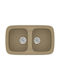 Sanitec Classic Drop-In Spüle aus Verbundgranulat B82xT50cm Metallic Cream