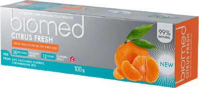 Splat Biomed Citrus Fresh Zahnpasta Ohne Fluorid für Empfindliche Zähne & Hohlräume 100gr