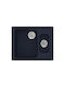 Sanitec Classic Drop-In Kitchen Sink Made of Liquid Granite M62xP51cm Granite Blue