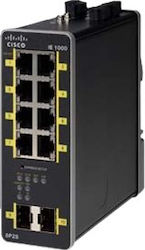 Cisco IE-1000-8P2S-LM Managed L2 Switch με 8 Θύρες Gigabit (1Gbps) Ethernet και 2 SFP Θύρες