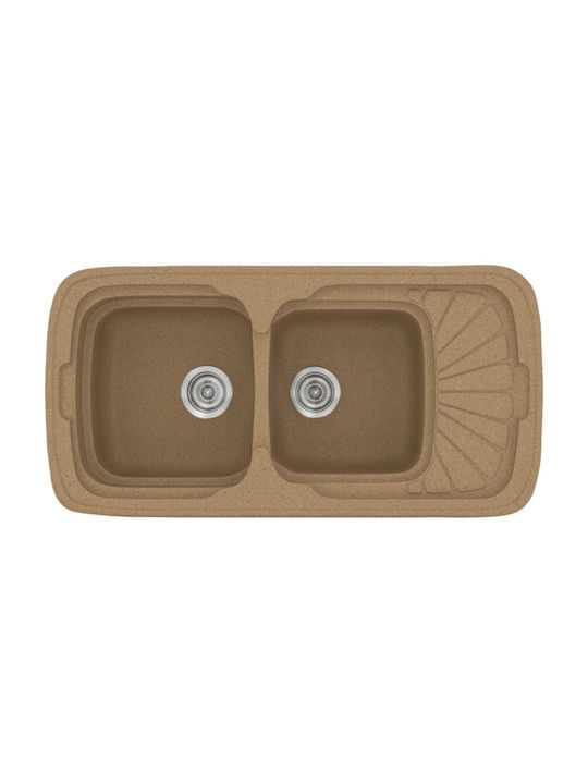 Sanitec Classic Drop-In Sink Left Synthetic Gra...