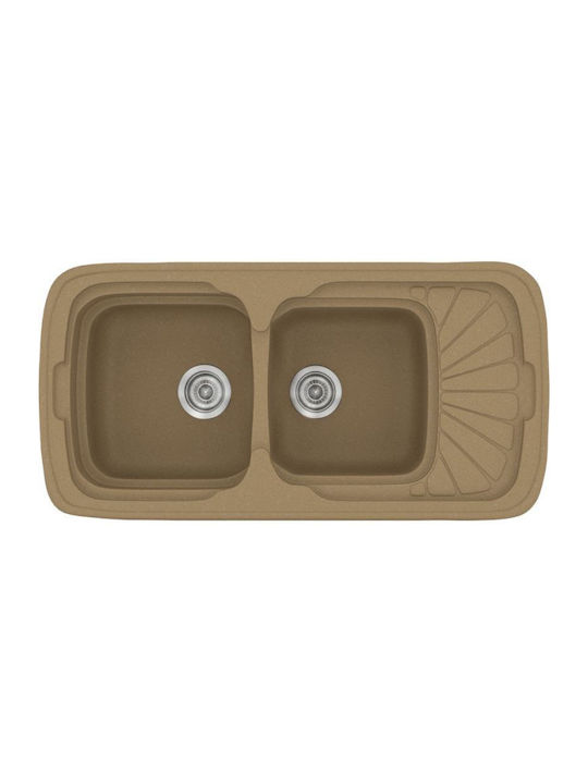 Sanitec Classic Drop-In Sink Left Synthetic Gra...
