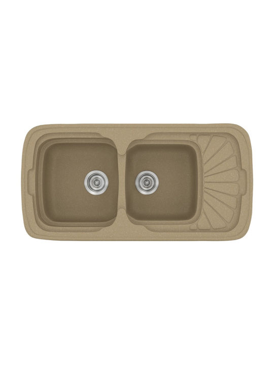 Sanitec Classic Drop-In Sink Left Synthetic Gra...