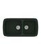 Sanitec Classic Drop-In Spüle Links aus Verbundgranulat B96xT51cm Granite Green