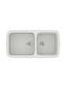 Sanitec Classic Drop-In Spüle Links aus Verbundgranulat B96xT51cm Granite White