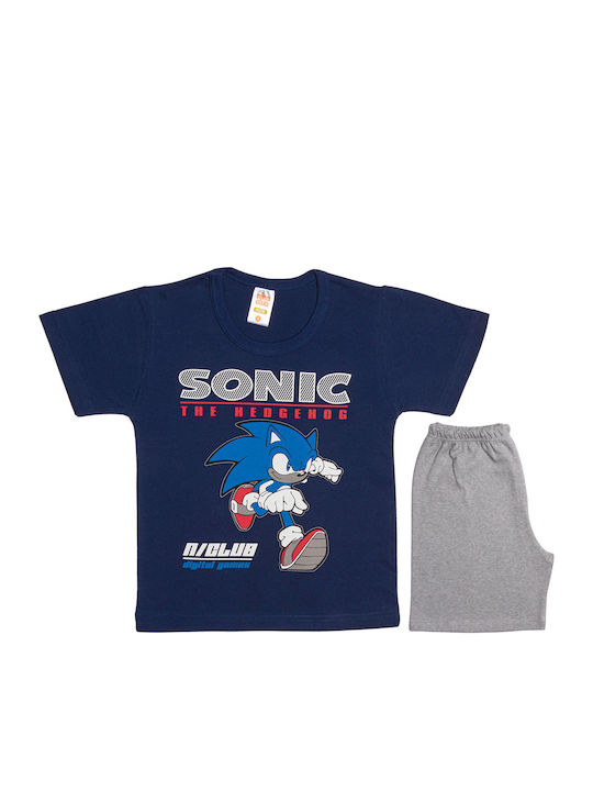 Nina Club Детска Лятна Синя Пижама Sonic