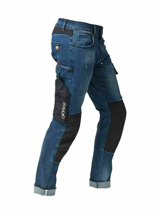 Siggi Speed Jeans Παντελόνι Εργασίας Μπλε