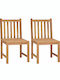 Outdoor-Stuhl Hölzernes Teak 2Stück 50x53x90εκ.