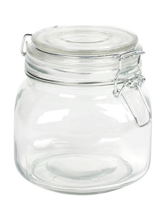 Keskor Vase General Use with Airtight Lid Glass 850ml 1pcs