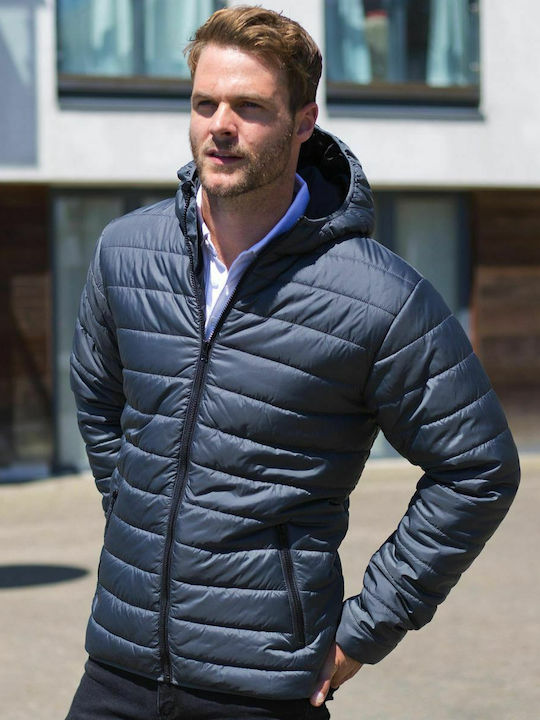 Core Men's Winter Puffer Jacket Windproof Gray