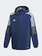 Kids' Sports Jacket Short Windproof with Hood Blue Tiro 21