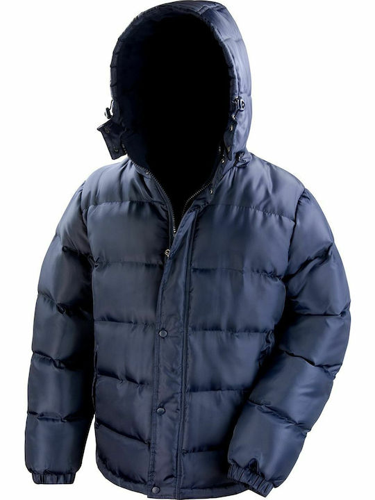 Winter Jacke Puffer Wasserdicht und Winddicht Marineblau