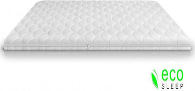 Eco Sleep Double Foam Mattress Topper Waterfoam with Aloe Vera & Removable Cover 150x200x4cm