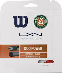 Wilson Duo Power Roland Garros Tennis Racket String Red 12.2m