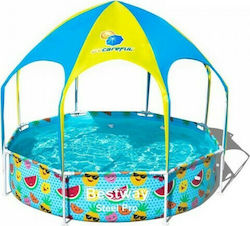 Bestway Schwimmbecken Kinder Rund mit Metallic-Rahmen Blau Bestway Schwimmbecken Kinder Rund mit Metallic-Rahmen Blau