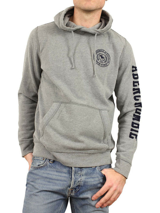 Abercrombie & Fitch Φούτερ με Κουκούλα Γκρι