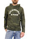 Abercrombie & Fitch Men's Sweatshirt with Hood and Pockets Khaki