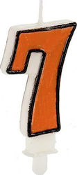 Cb cases Geburtstagskerze Nummer "7" in Orange ...