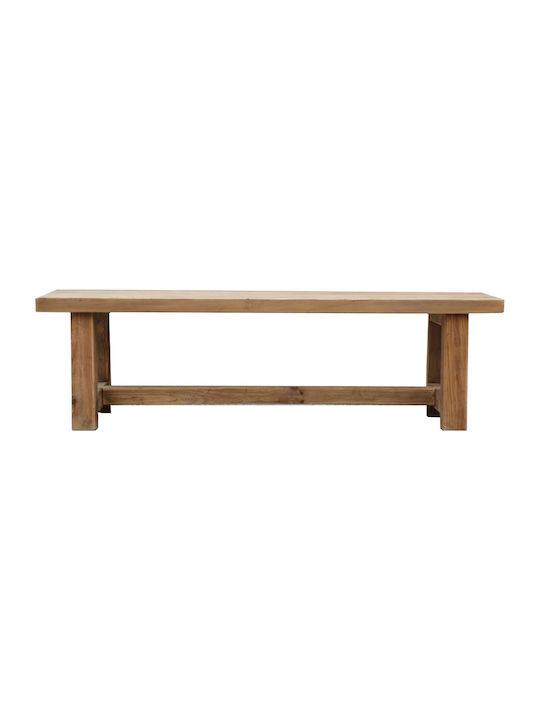 Fluberg Dining Room Bench with Wooden Surface Brown 182x40x45cm