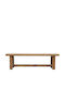 Fluberg Dining Room Bench with Wooden Surface Brown 182x40x45cm