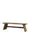 Belvik Dining Room Bench with Wooden Surface Καφέ 150x40x45cm