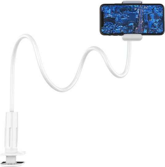 Borofone Bright Shell Mobile Phone Stand with Extension Arm in White Colour