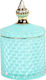 Keskor Фонтанера Стъклен с Капак 8.5x8.5x14см Turquoise/Gold