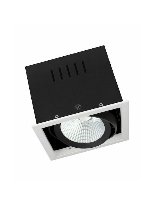 Ledvance Pătrat Metalic Spot Încorporat cu LED Integrat și Lumină Alb Cald Negru 17.3x17.3cm. 1buc