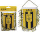 Stamion Aris FC ARI0726 Flag Triangular with Tassels 14.5cm Yellow