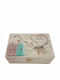 Kapadakis Wood Art Wooden Jewellery Box Yellow 18x18x12cm