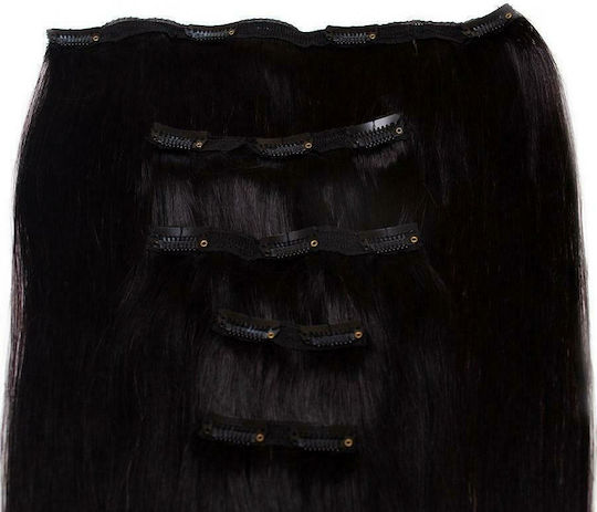 Seamless1 Extension με Clip με Φυσική Τρίχα Ρεμί σε Μαύρο Χρώμα 55cm Clip in 5 Piece Ritzy 5τμχ