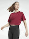 Reebok Activchill Women's Athletic Cotton Blouse Short Sleeve Punch Berry
