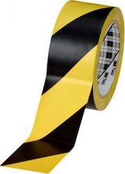 3M 764 Plastic Marking Tape Multicolour Μαύρη/Κίτρινη W5cm x L33m