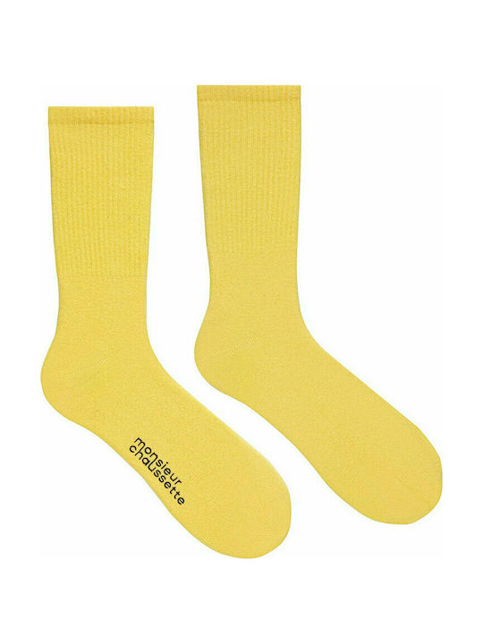 Monsieur Chaussette - Κάλτσες Μονόχρωμες Μακριές (MCS-Yellow) Κίτρινο