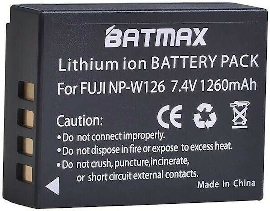 Censreal Μπαταρία Φωτογραφικής Μηχανής Batmax NP-W126 Ιόντων-Λιθίου (Li-ion) 1260mAh Συμβατή με Fujifilm