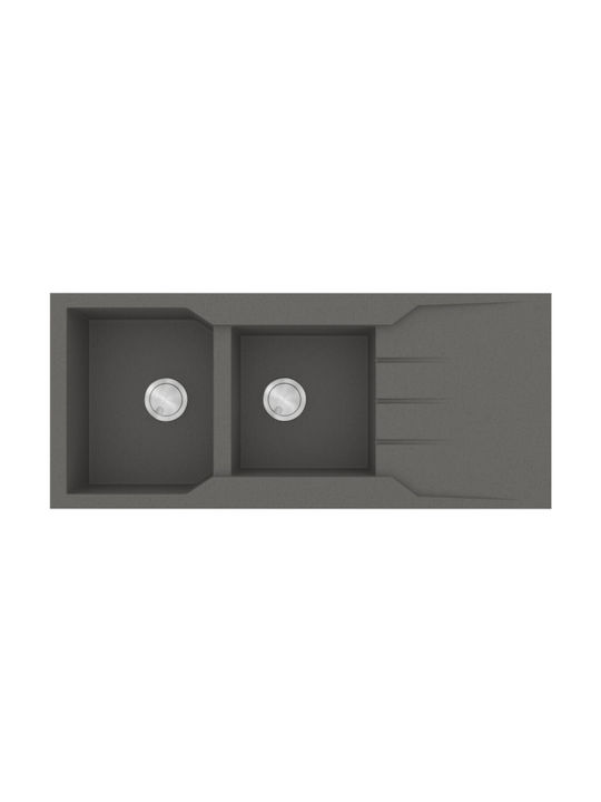 Sanitec Ultra Granite Drop-In Sink Left Synthet...
