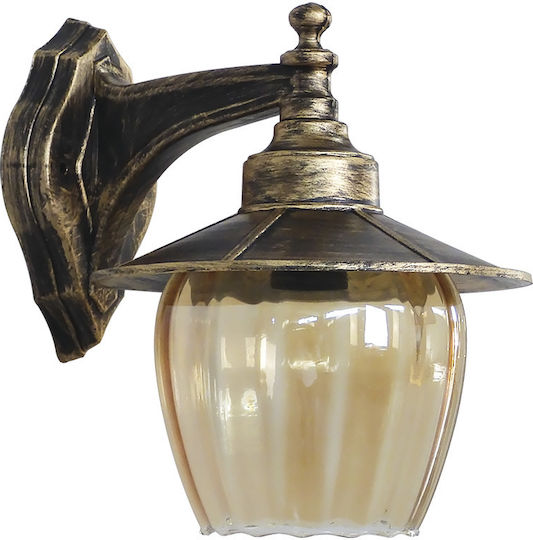 Heronia AP-98AN BR Vintage Lamp Wall with Socket E27 Bronze 23x23.5cm
