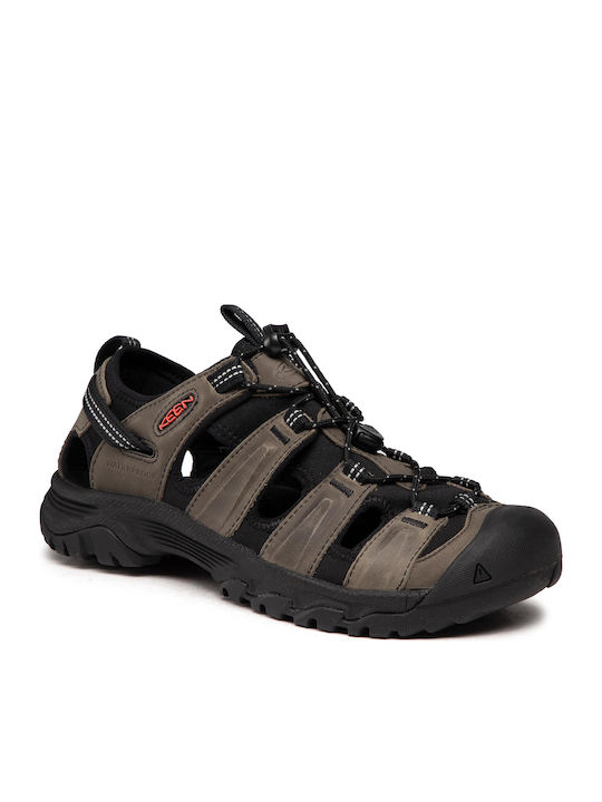 Sandal Targhee Iii Δερμάτινα Ανδρικά Σανδάλια σε Γκρι Χρώμα