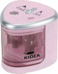 Kidea Plastic Double Pencil Sharpener Pink Ροζ