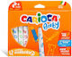 Carioca Baby Valorous Marker 2+ Lavabili Markere de desen Groși Set 12 Culori 42814